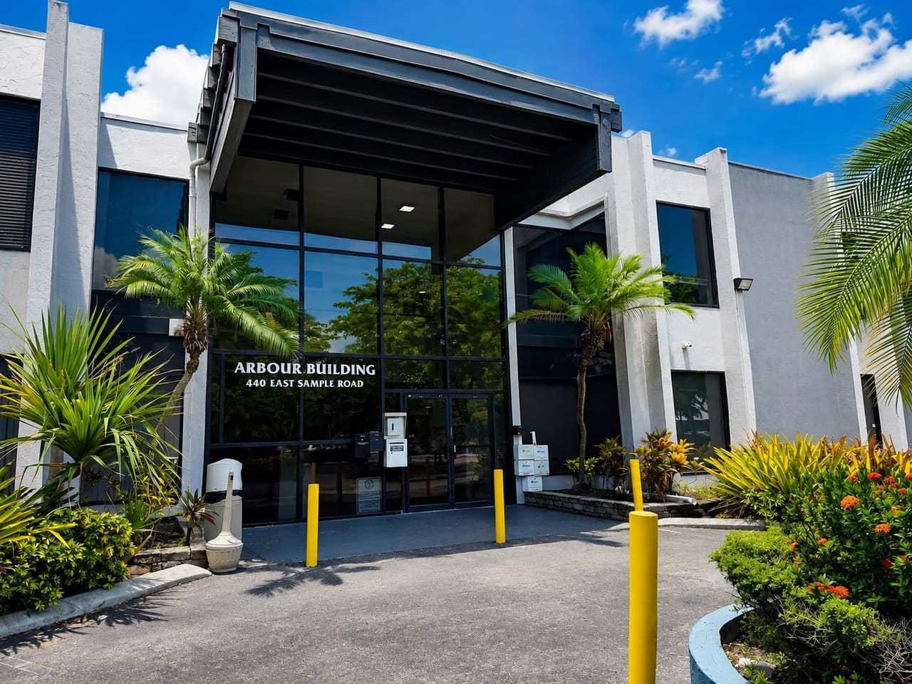 The Arbour Building at 440 Sample Rd, Pompano Beach, where the clinic occupies suite 206.